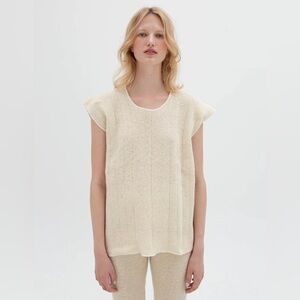 Nonna Lietta Short Sleeve Light Thermal Top Natural / Undyed